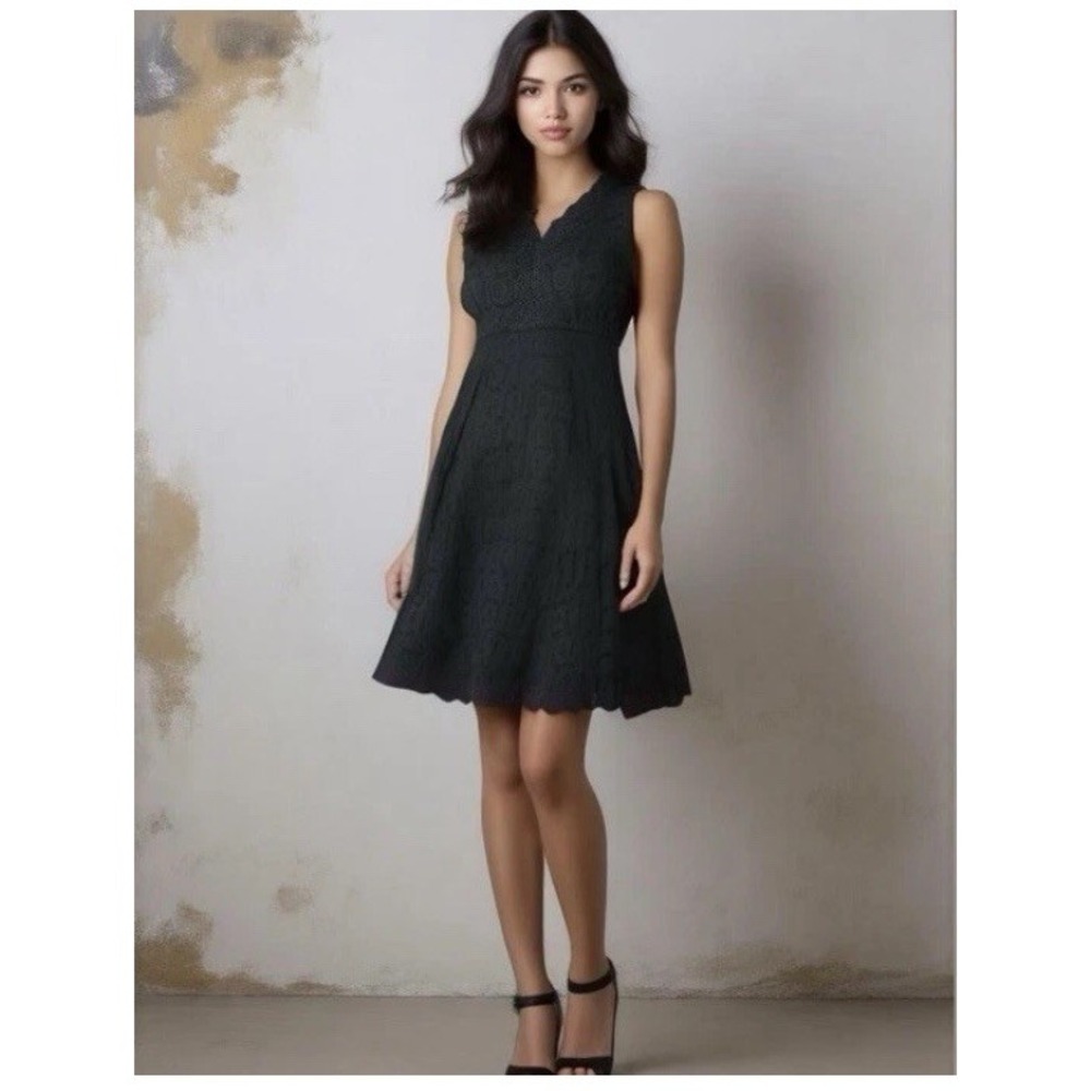 Ann Taylor Loft Black Sleeveless All over Lace Dress V Neckline Size 18 NWT